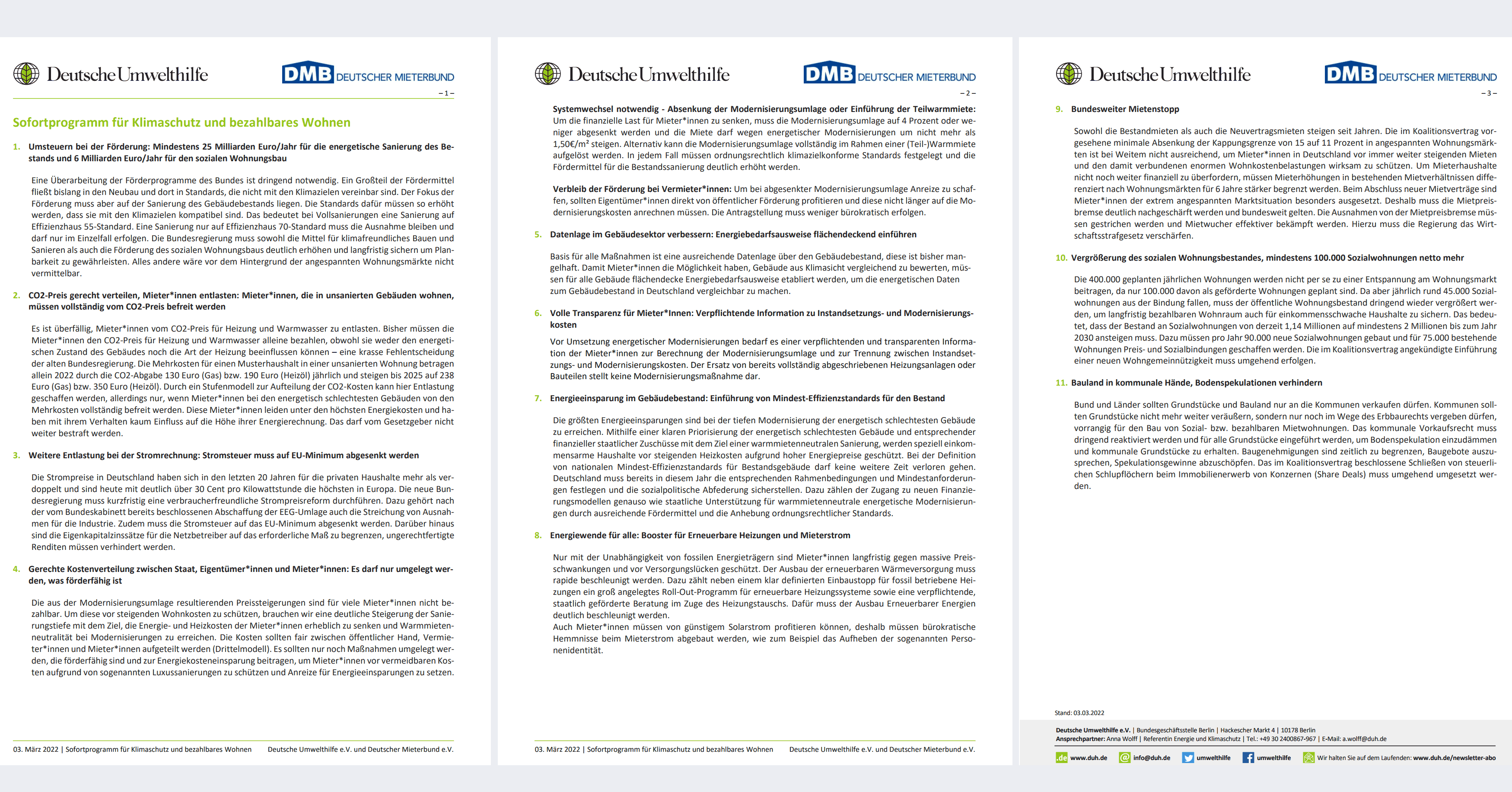 Sofortprogramm: Umwelthilfe Und Mieterbund Fordern Sozialverträglichen ...